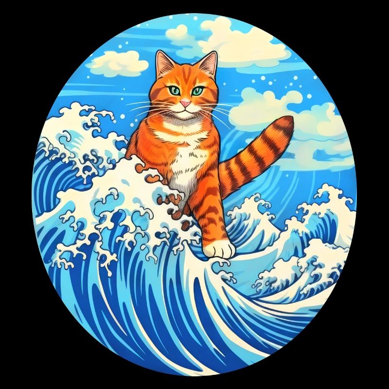 Chat surfeur #cat