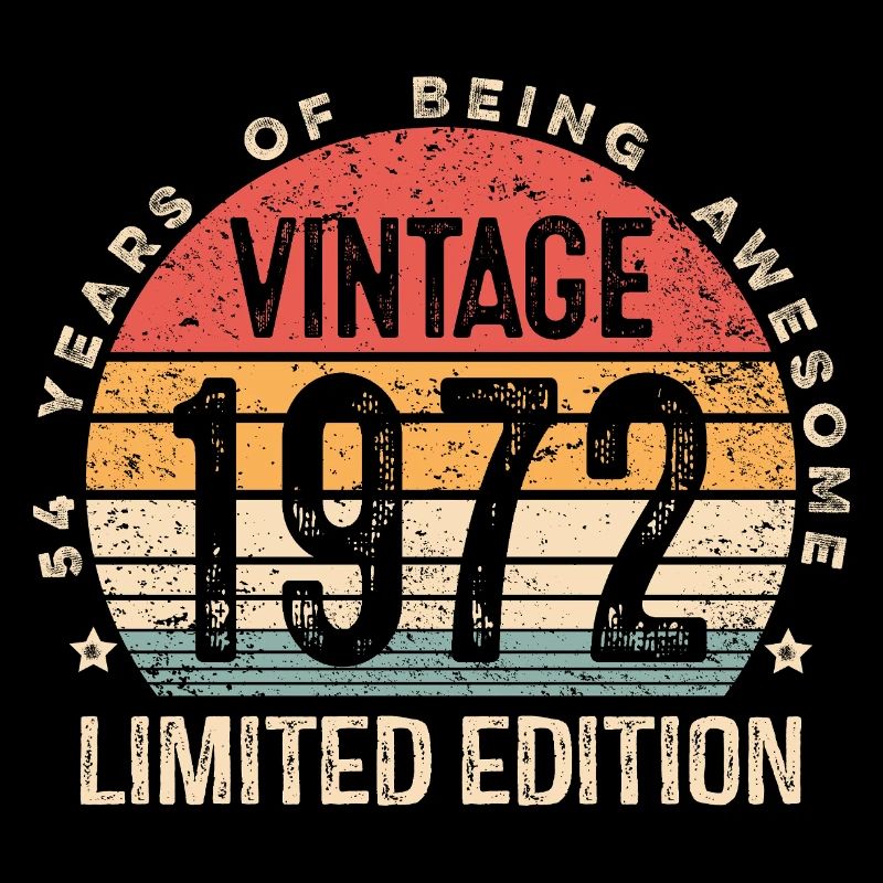 Cadeaux d’anniversaire pour le 54e anniversaire Édition Limitée 1972