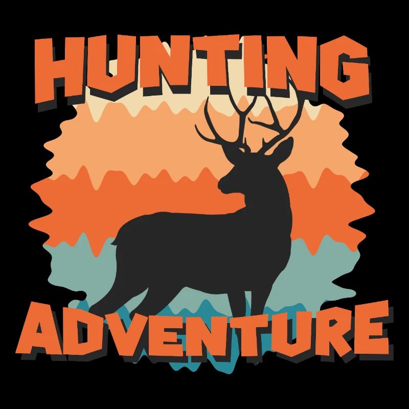 Silhouette de cerf d’aventure de chasse