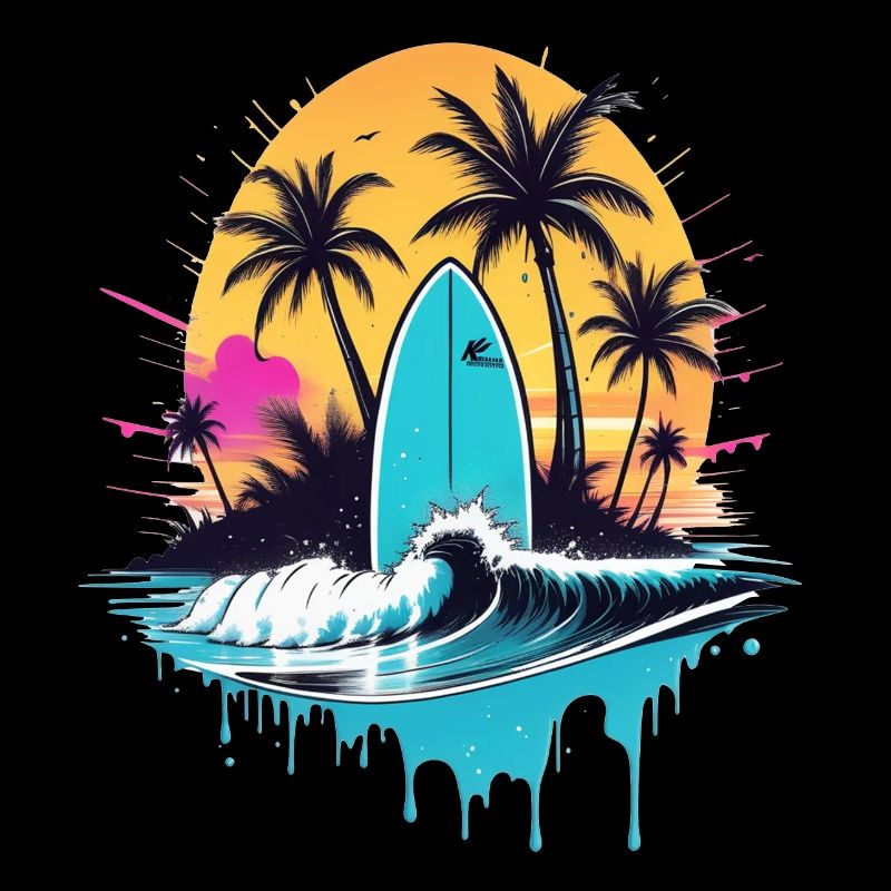 surf plage palmier soleil vacances