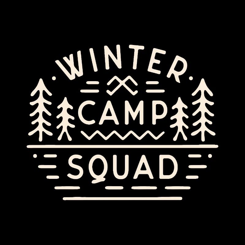 Winter camp squad camping trip mountain camper