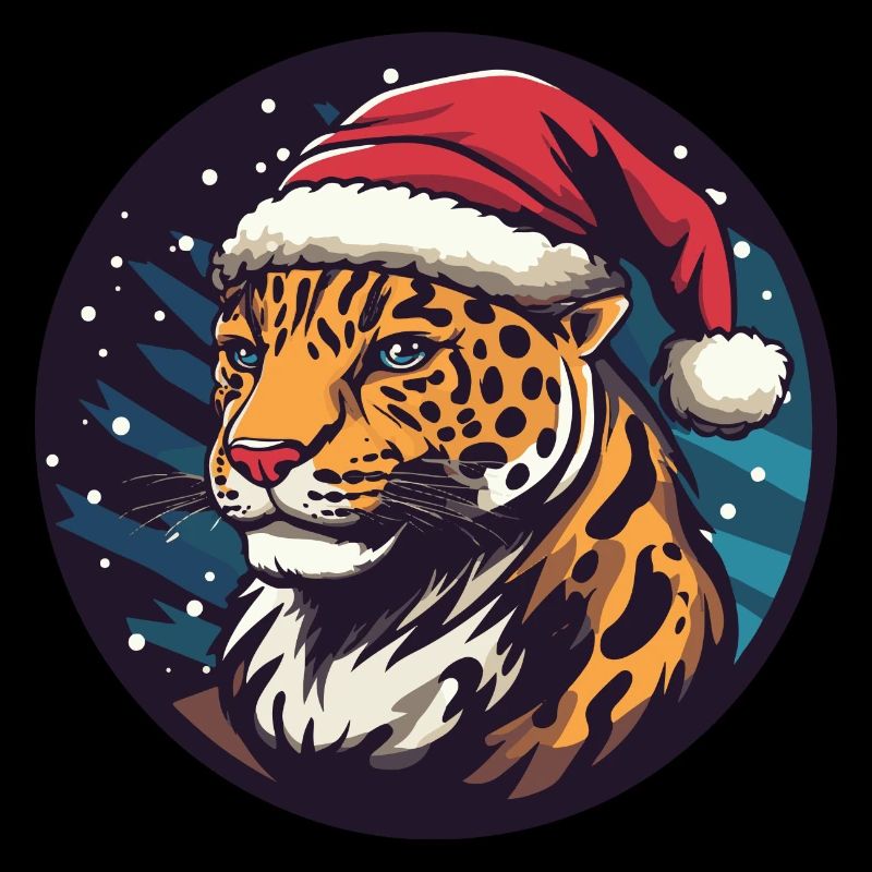 Animal de Noël léopard