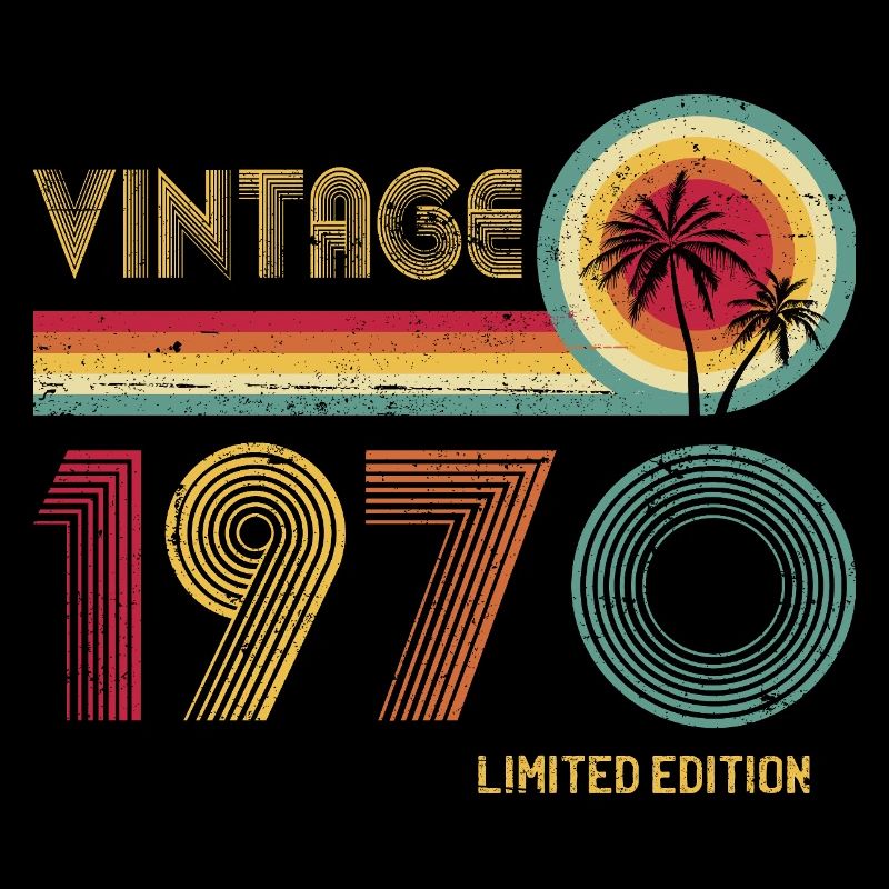 Vintage 1970s Retro Circular Design