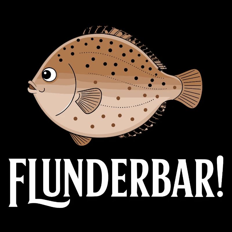Flounder Bear Funny Flatfish Humor