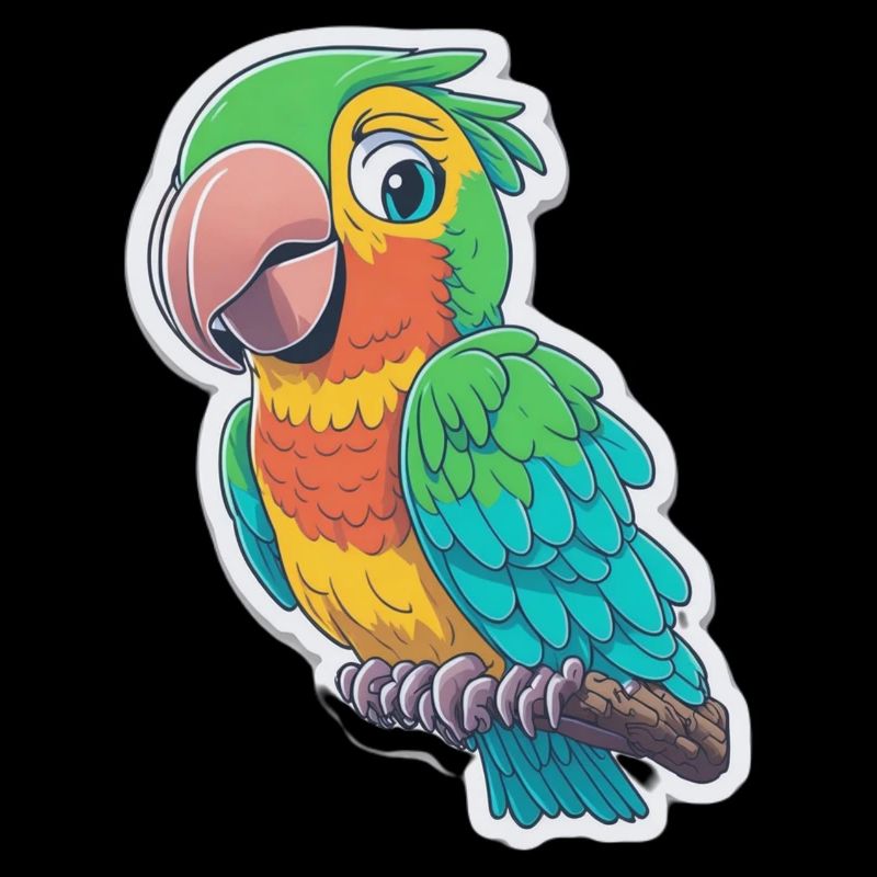 Paarot Papagei Vogel Bund Comic Cartoon