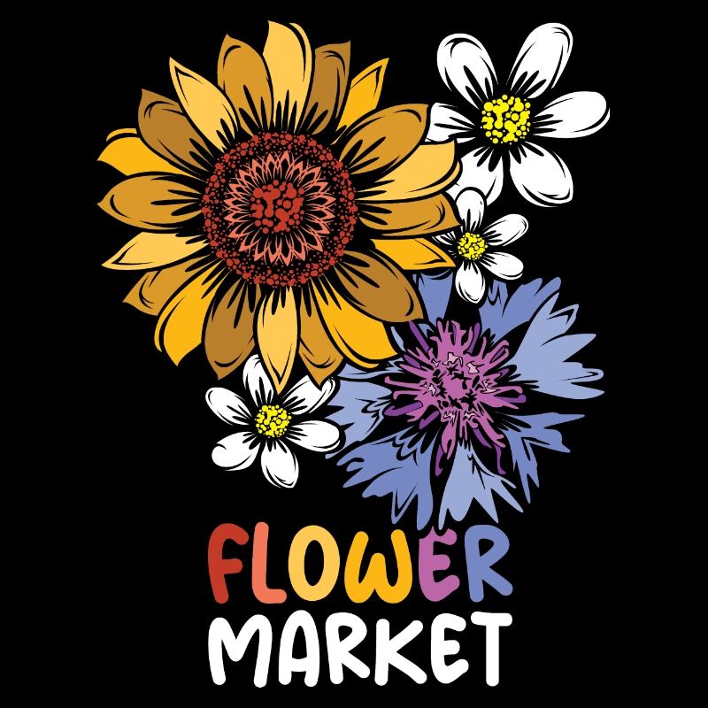 Marché aux fleurs Fleurs Collage couleurs colorées icône