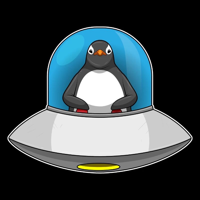 Penguin Spaceship Space