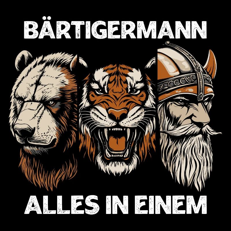 Bärtigermann Bär Tiger Wikinger Starker Mann Bart