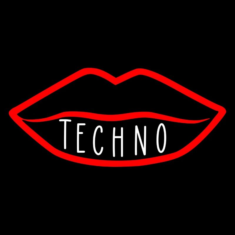 Lèvre de musique techno