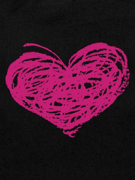 Rosa Herz-Scribble Kunst