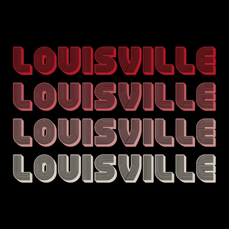 Louisville Vierfach Gradient Wortlogo