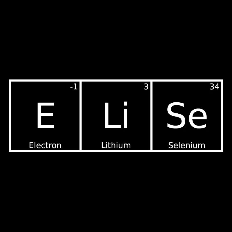 Elise Nom Prénom Chimie Tableau périodique Eléments