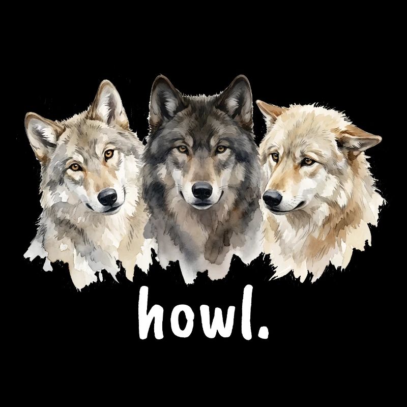 Wolf Howl Funny Wolf Lover Howl