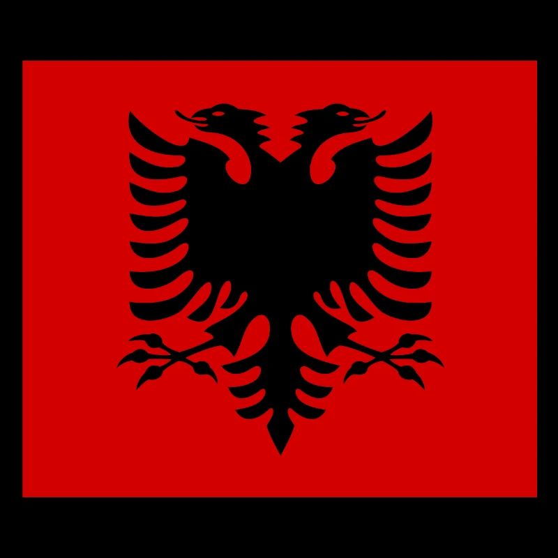Drapeau albanais rouge