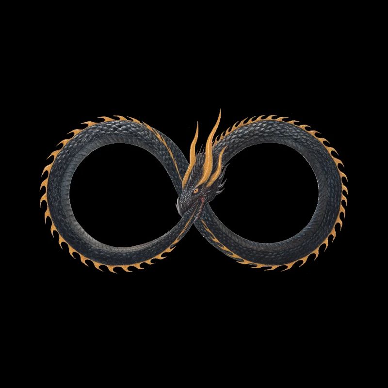 Ouroboros Dragon - Occult Infinity Symbol