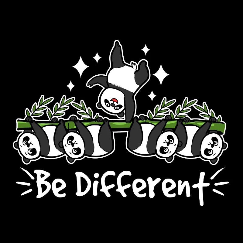 Süßer Panda Sei Anders Geschenkidee