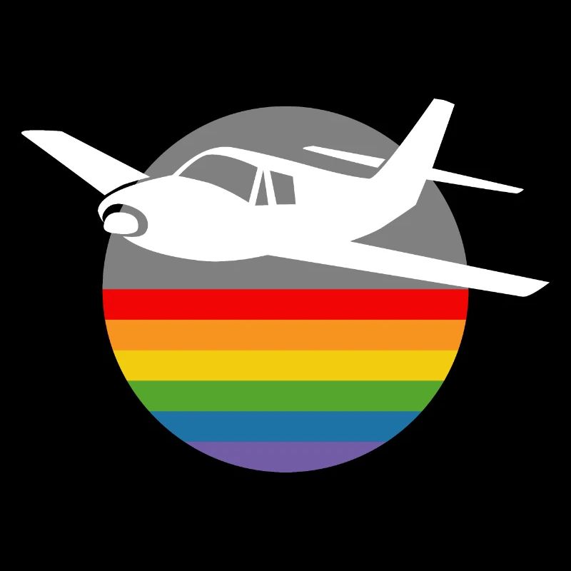 Regenbogen Flugzeug white