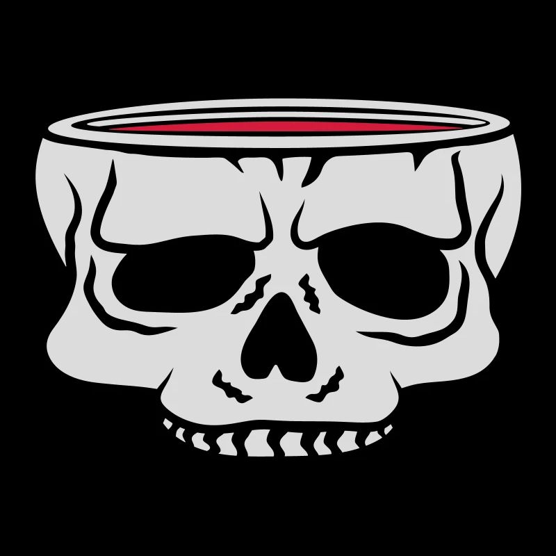 Cartoon Skull Cup Horror