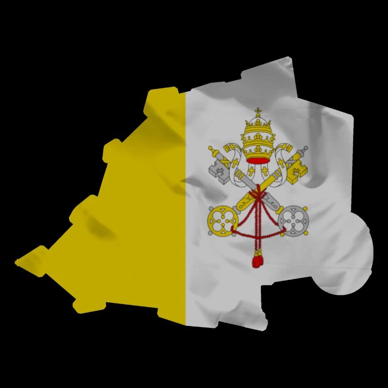 Drapeau de la Cité du Vatican en forme de pays