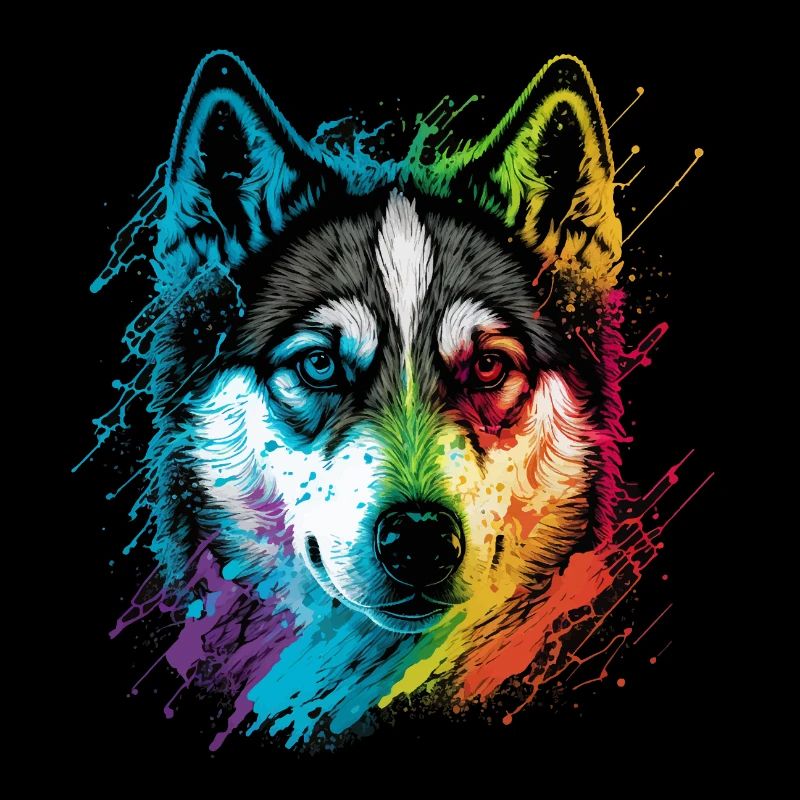 Rainbow Husky