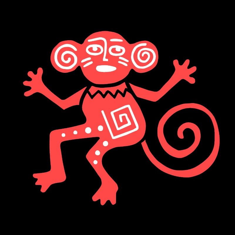 Altes mexikanisches Symbol, Affe, Äffchen
