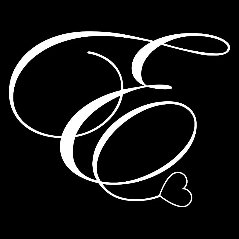 Buchstabe e Kalligraphie Herz
