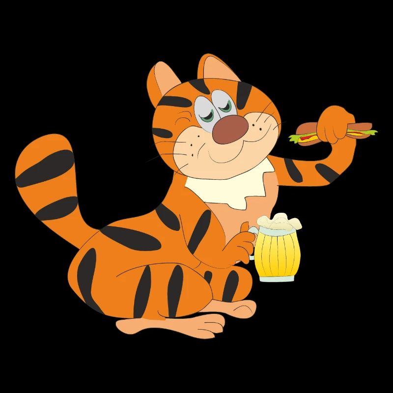 Katze mit einem Glas Bier
