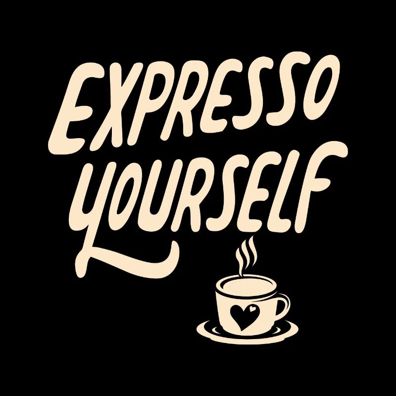 Expresso Yourself Lustiger Kaffee Spruch