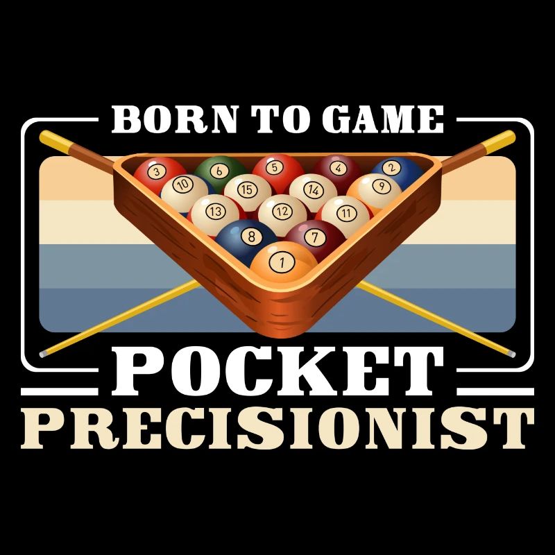 Pool Billardspieler Queue 8-Ball