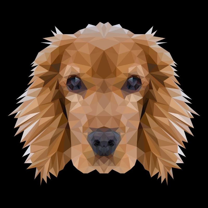 Cocker Spaniel Dog Polygon Design