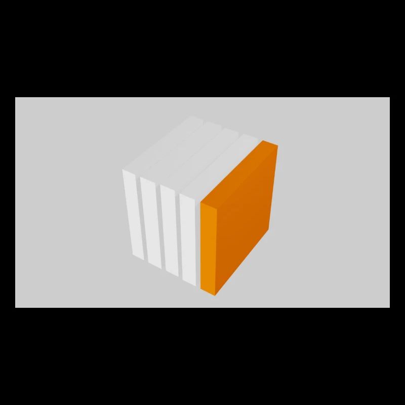 Cube à fendre orange