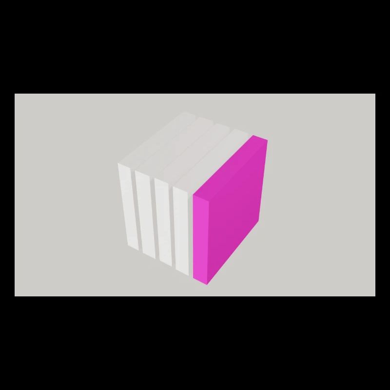 Splitting cube pink