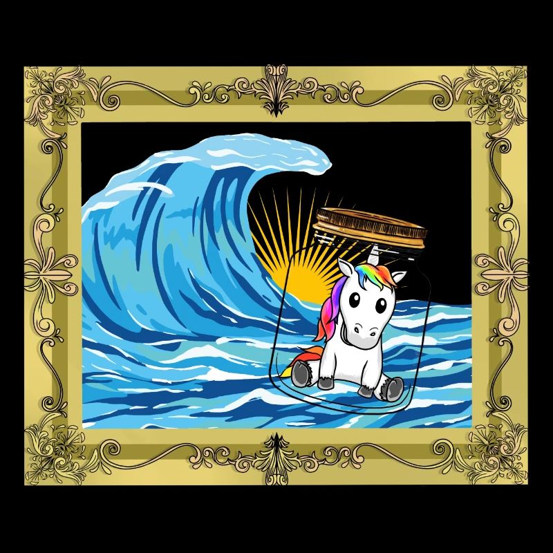 Message d’anniversaire de licorne dans une bouteille
