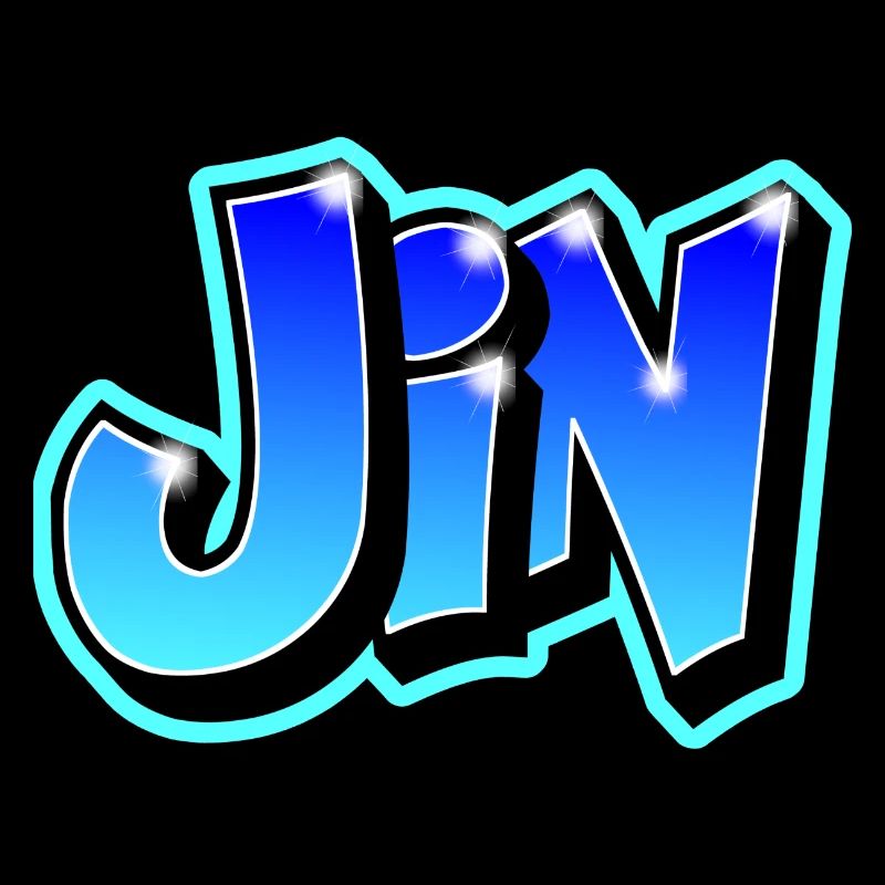 Graffiti "JIN" imrimable sur tout support