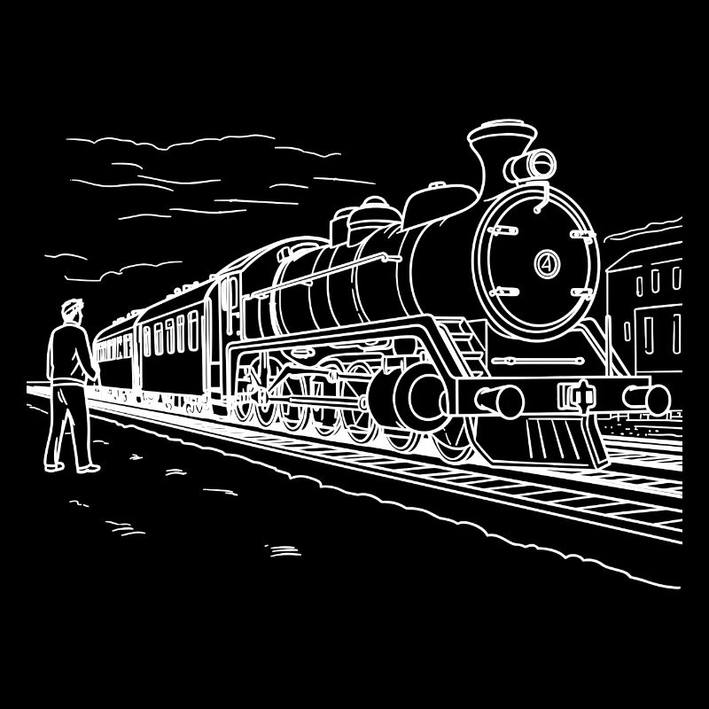 Dessin d’amoureux du train