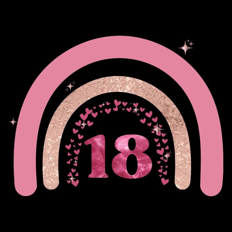 18e anniversaire rainbow rose