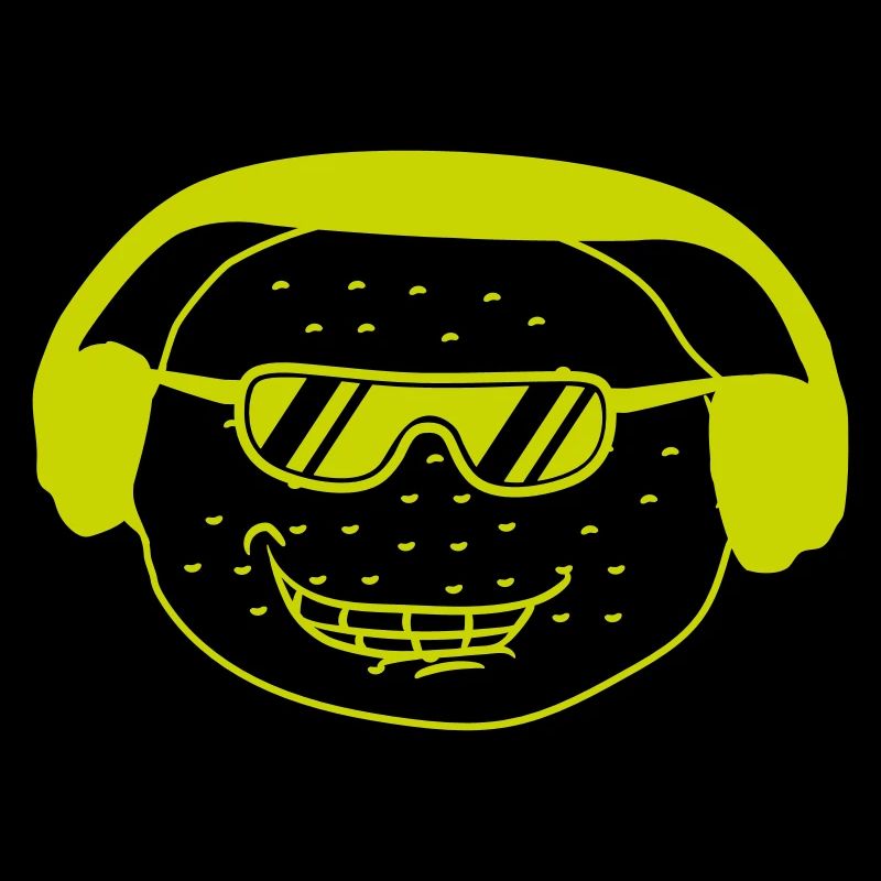 Funny DJ Party Lemon Fruit Music Fun Face