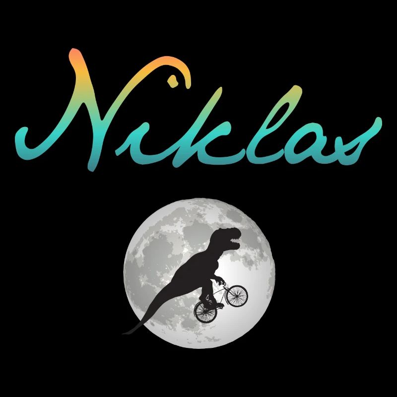 NIKLAS - Beautiful boy name with dinosaur