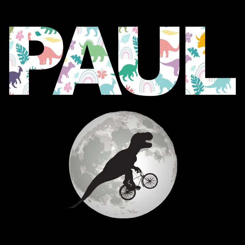 PAUL - Beautiful boy name with dinosaur