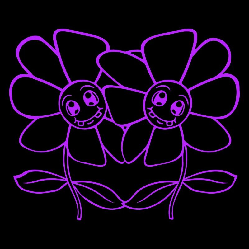 Zwei Hübsche Schöne Blümchen Blumen Blüten Freunde