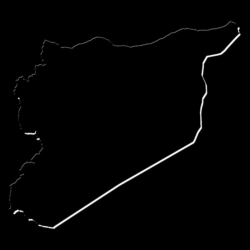 Syria map as an outline