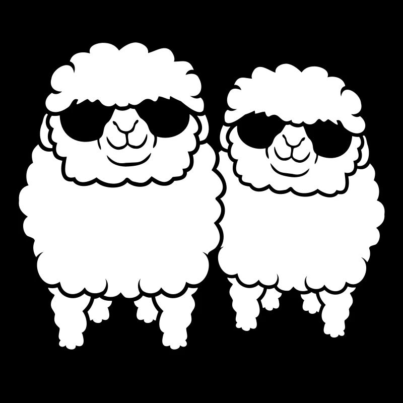 2 Schafe Sonnenbrille Party Schäfchen Team Freunde