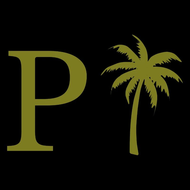 Lettre p vert Palm