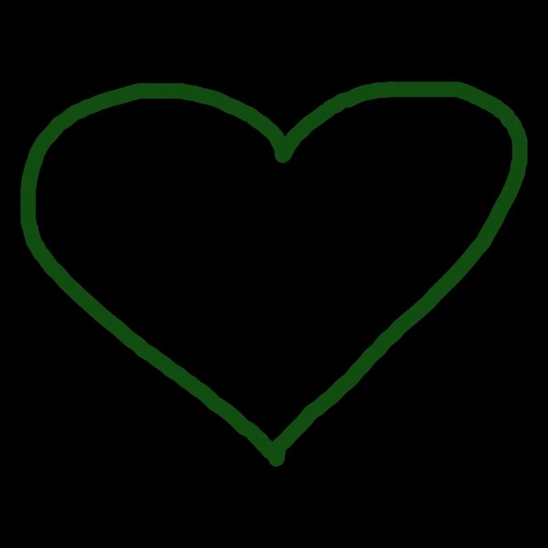 Heart dark green gift idea green