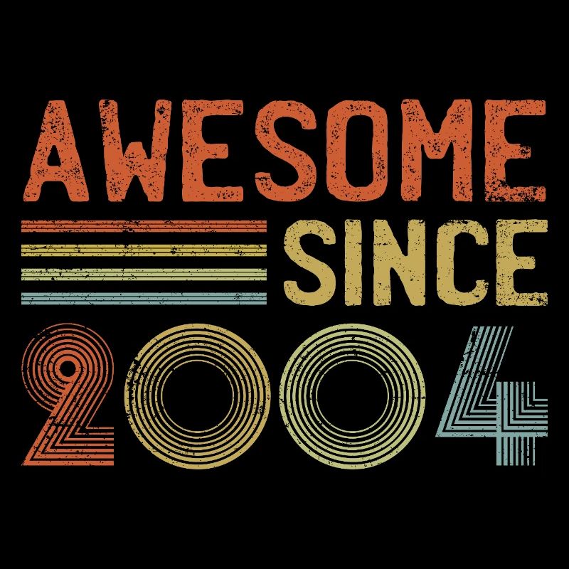 Awesome Since 2004" – Retro Vintage 21. Geburtstag