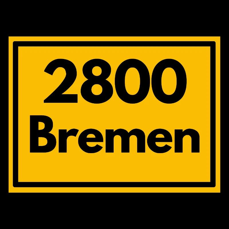 Place sign - then retro old zip code 2800 BREMEN