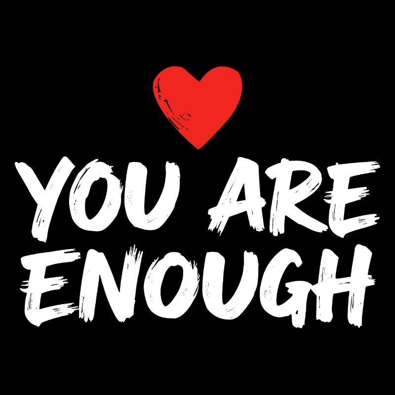 You are enough Herz Affirmation Selbstliebe