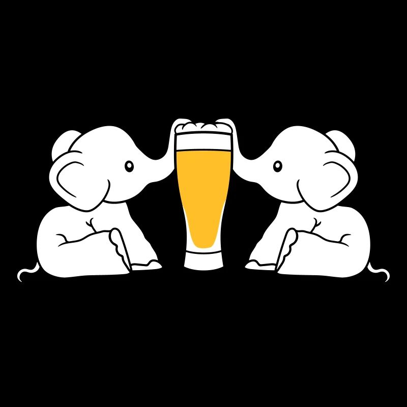 paar team 2 freunde crew alkohol elefant bier saug