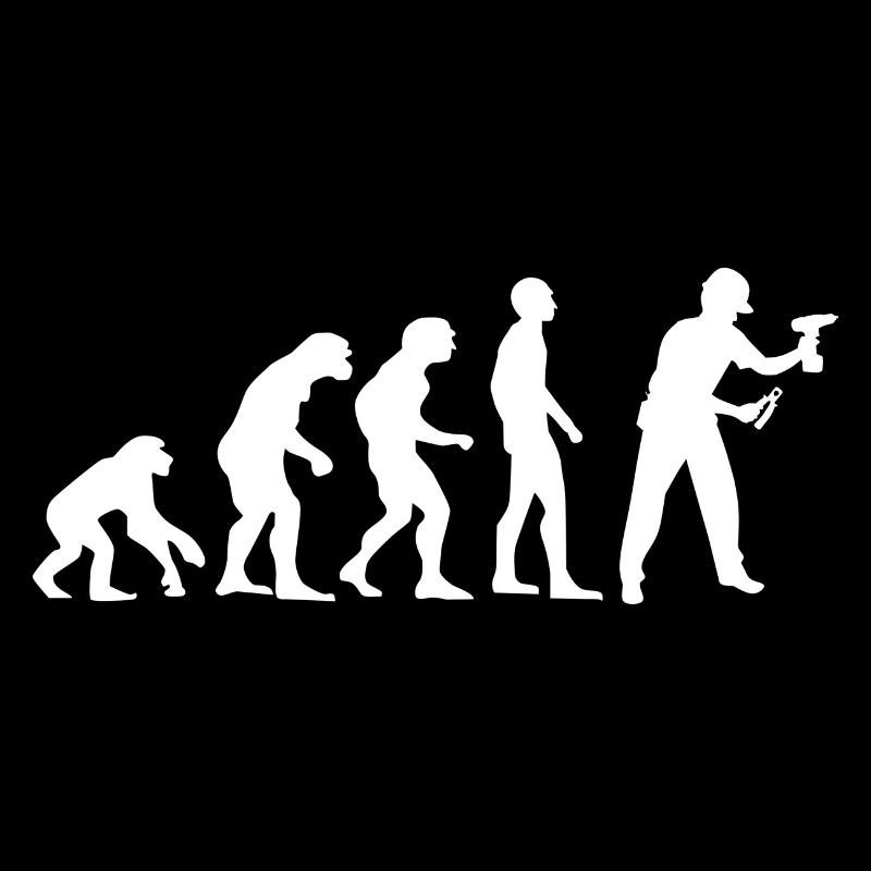 Handwerker Evolution Geschichte Geschenk lustig