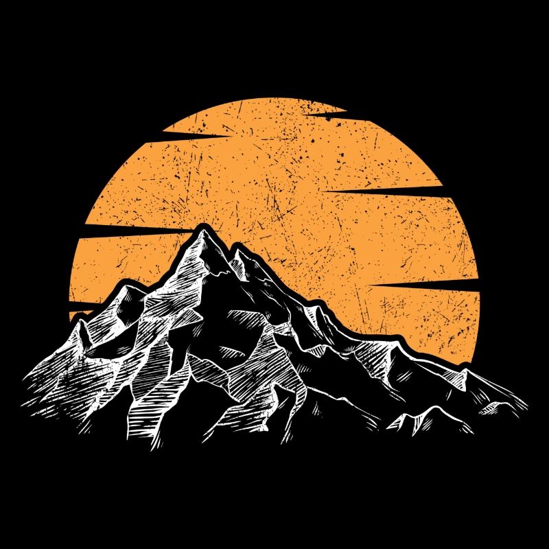 Sunset Peak Mountain Silhouette